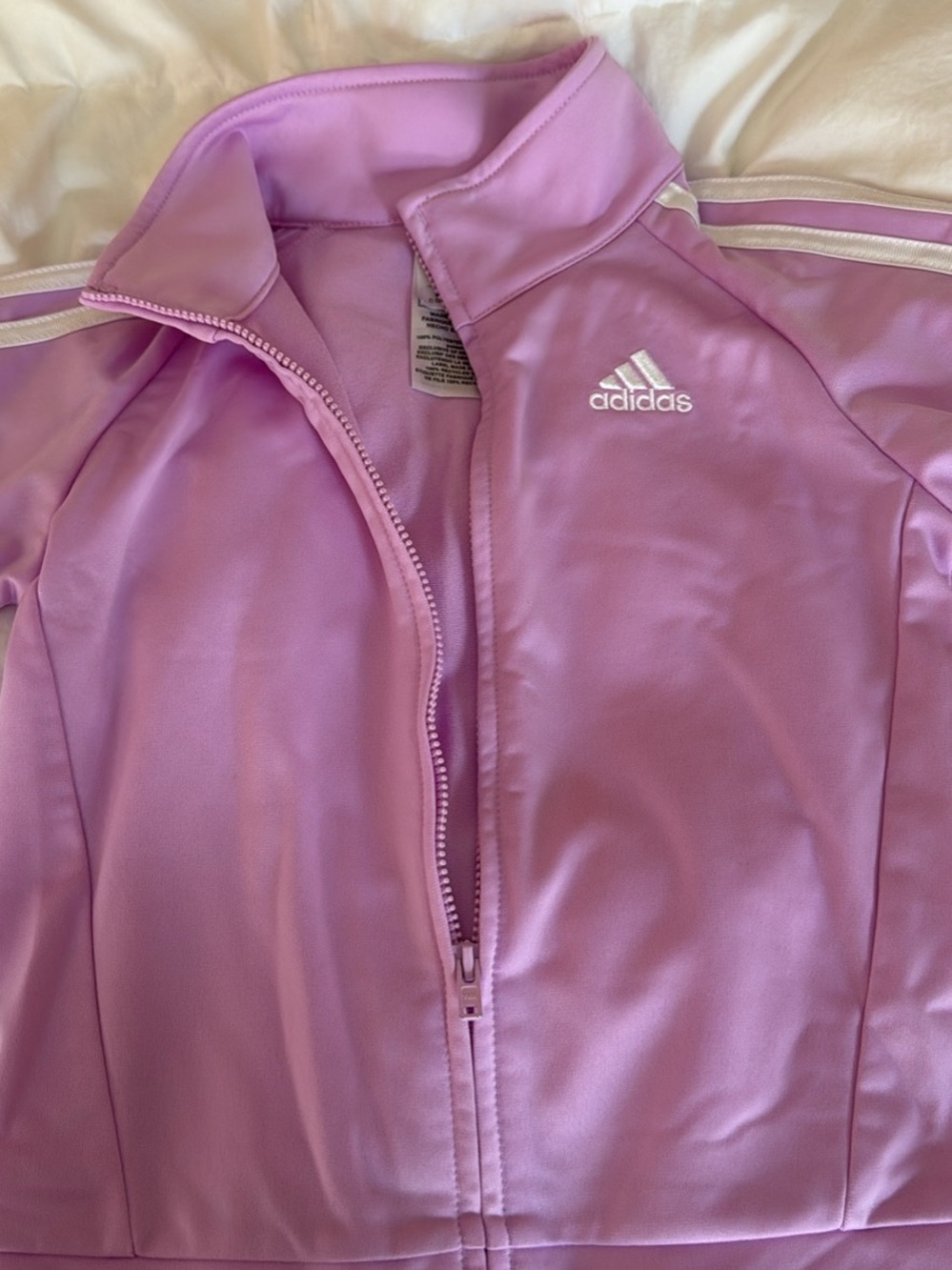 adidas Pink Lavender Varsity Zip Jacket